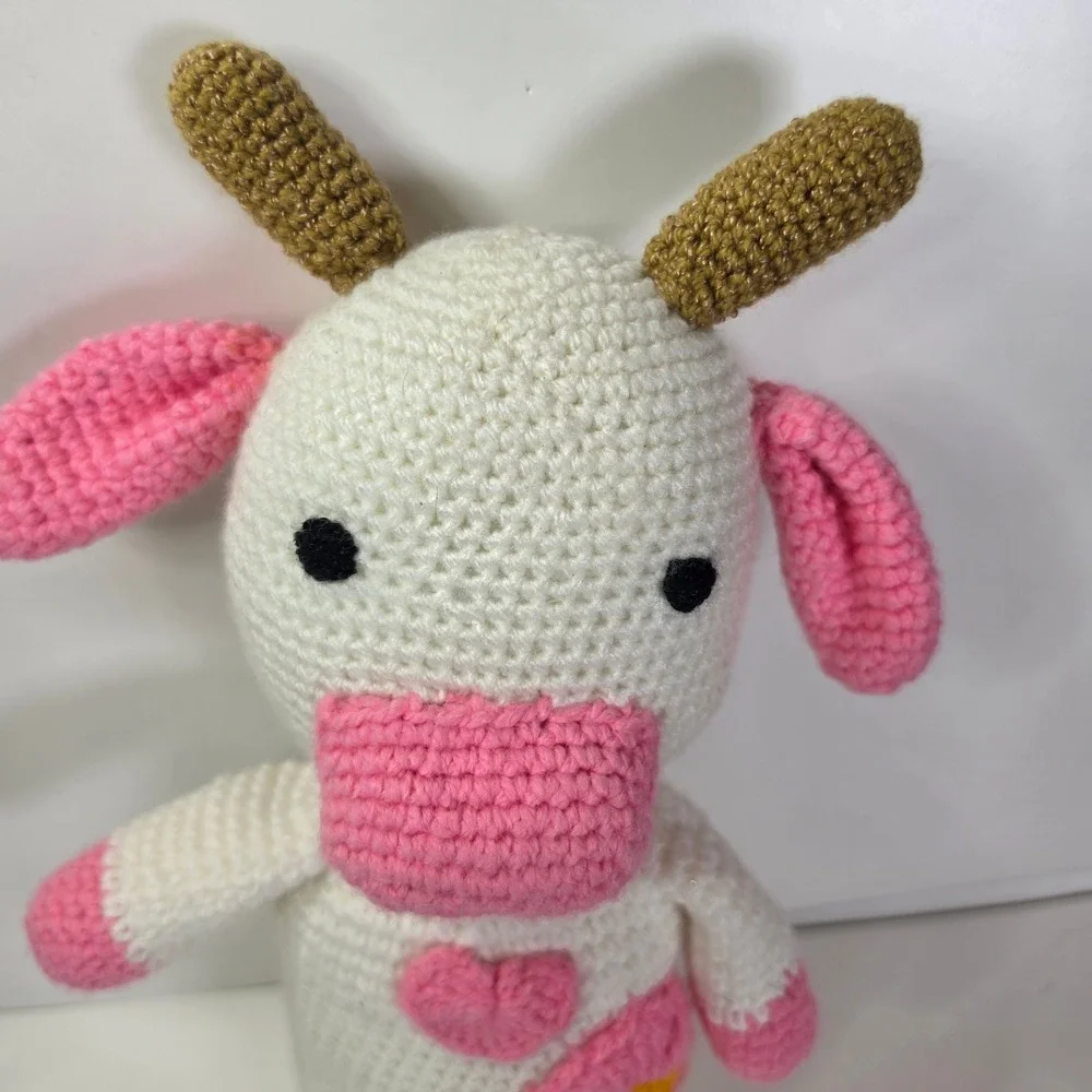Handmade Crochet Cow Plushie 11